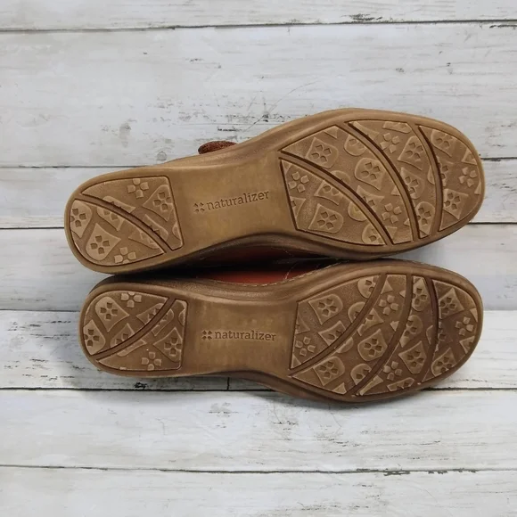 Naturalizer MALTA 7N Brown Leather Comfort HookLoop MaryJane Fisherman L… - Picture 10 of 12